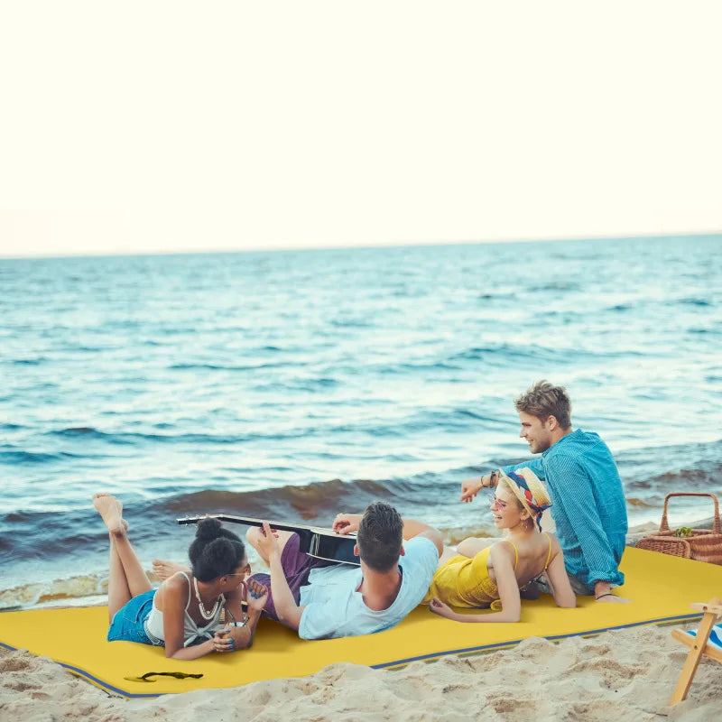 HOMCOM 10' x 5' Floating Mat, 3-Layer Swimming Pool Floating Water Mat Portable Foam Raft, Thick and Durable Water Activities Ma