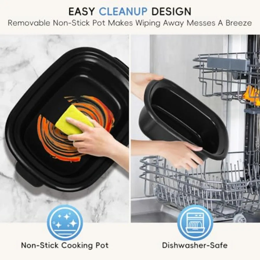 6.5 Quart Multi Cooker 11in1 Programmable Slow Cooker with Bake Saute Roast and Sous Vide Functions for Home Kitchen Use 1500W