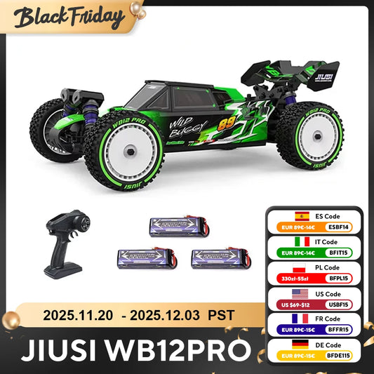 JIUSI WB12 PRO 1/12 Racing Car 4WD High Speed 80KM/H Brushless Remote Control Car Off-road Competitive Drift RC Car Toy Kid Gift
