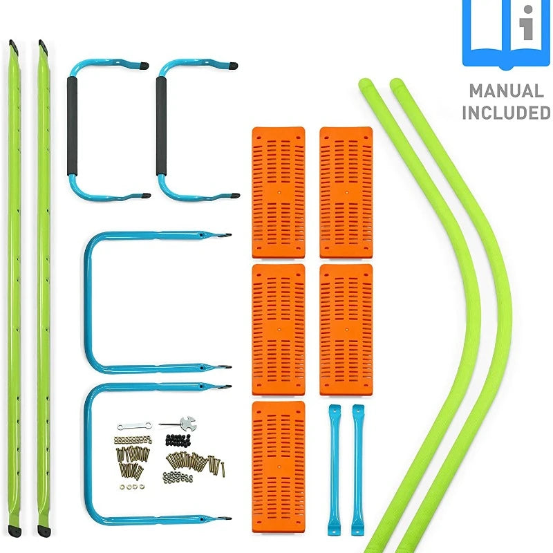 High Quality Kids Seesaw Plastic Seat Playground Equipment Plastic Rocker Outdoor Children Blue and Green Steel Tube