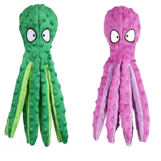 1/2PCS Pet Octopus Dog Toy Interactive Indestructible Bite Resistant Sound Puppy squeaky Octopu Dogs Rattle For Pet Supplies