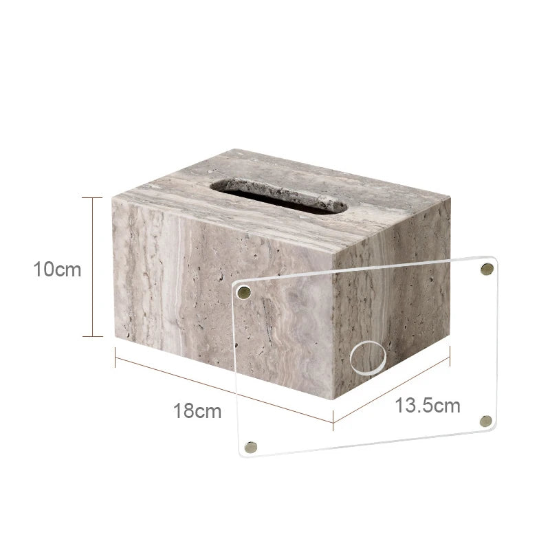 Travertino Grigio Bathroom Set Antique Natural Marble Soap Dispenser Reed Diffuser Soap Holder Tray Bathroom Accessories