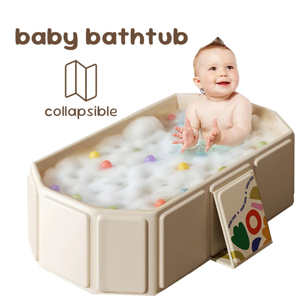 Foldable Baby Bath Thickened Large Size Portable PVC Kids Tub Collapsible Durable Newborn Child SPA Hot Bathtub Bathroom Pool