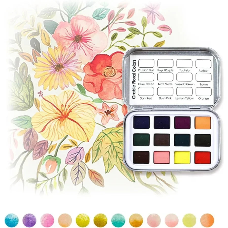 Pocket Watercolor Set with 60 Colors for Travel and Artistic Painting Ideal Bulk Art Supplies for Professional Artists Amateur