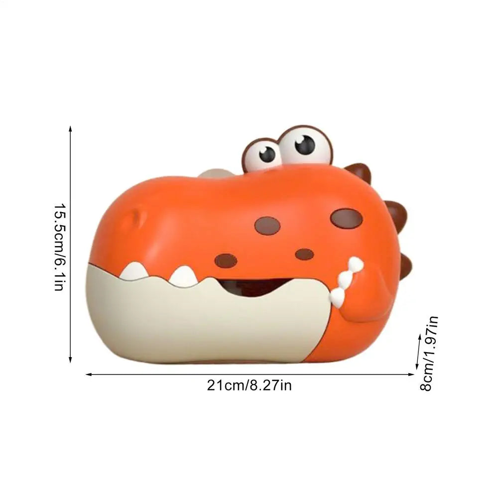 Bath Bubble Maker Electric Music Dinosaur Shape Bubble Machine With Suction Cup Children Bathing Companion For Age 3 Automatic