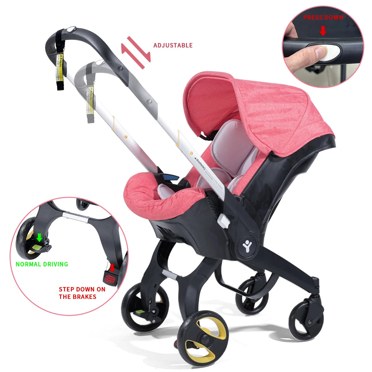 Lightweight outdoor travel cart, Foldable newborn baby stroller, two-way baby stroller