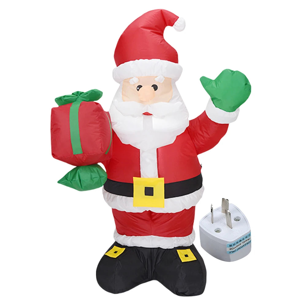 LED Inflatable Illuminated Santa Claus Ornament Lighted Giant Model Ornament Decorative Cartoon  Christmas New Year Gifts
