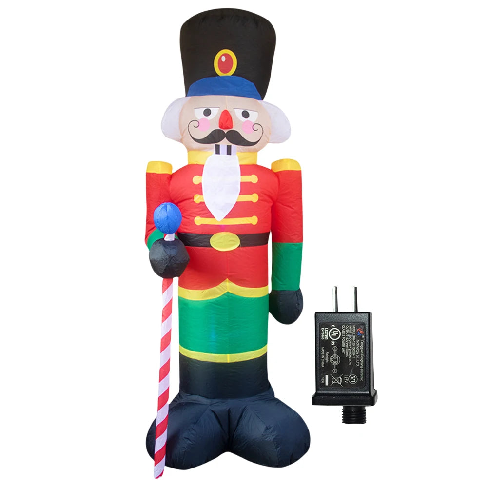 LED Inflatable Illuminated Santa Claus Ornament Lighted Giant Model Ornament Decorative Cartoon  Christmas New Year Gifts