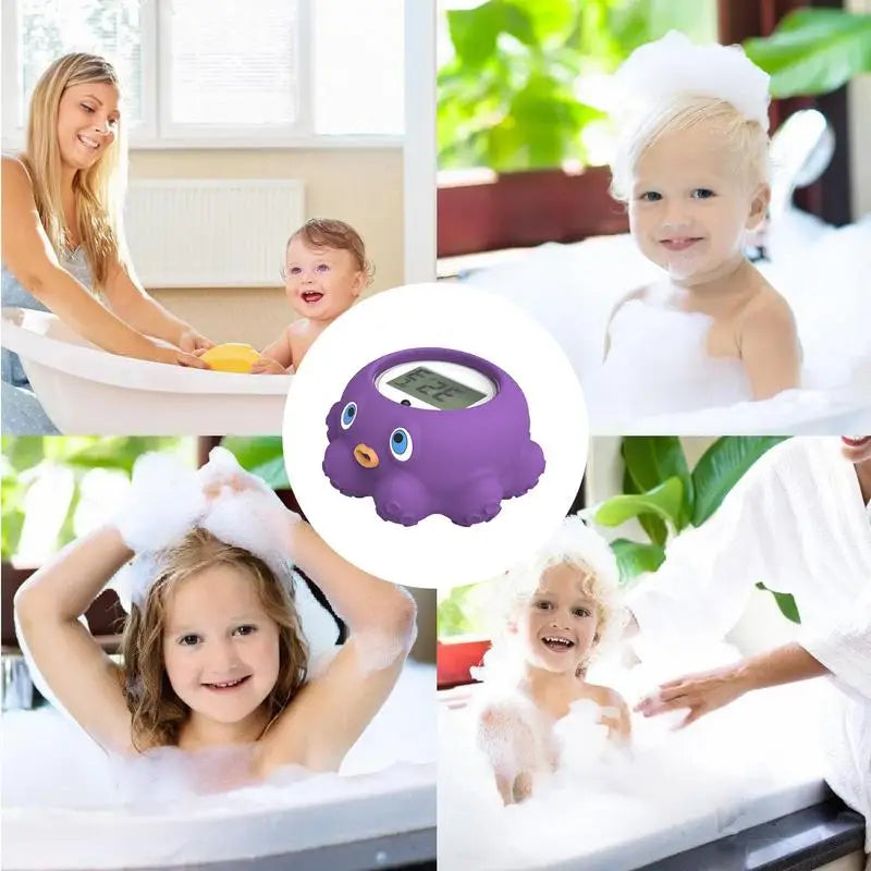 Baby Water Thermometers For Bath Octopus Shape Baby Bath Temperature Toy Floating Thermometers Lcd Display Digital Water