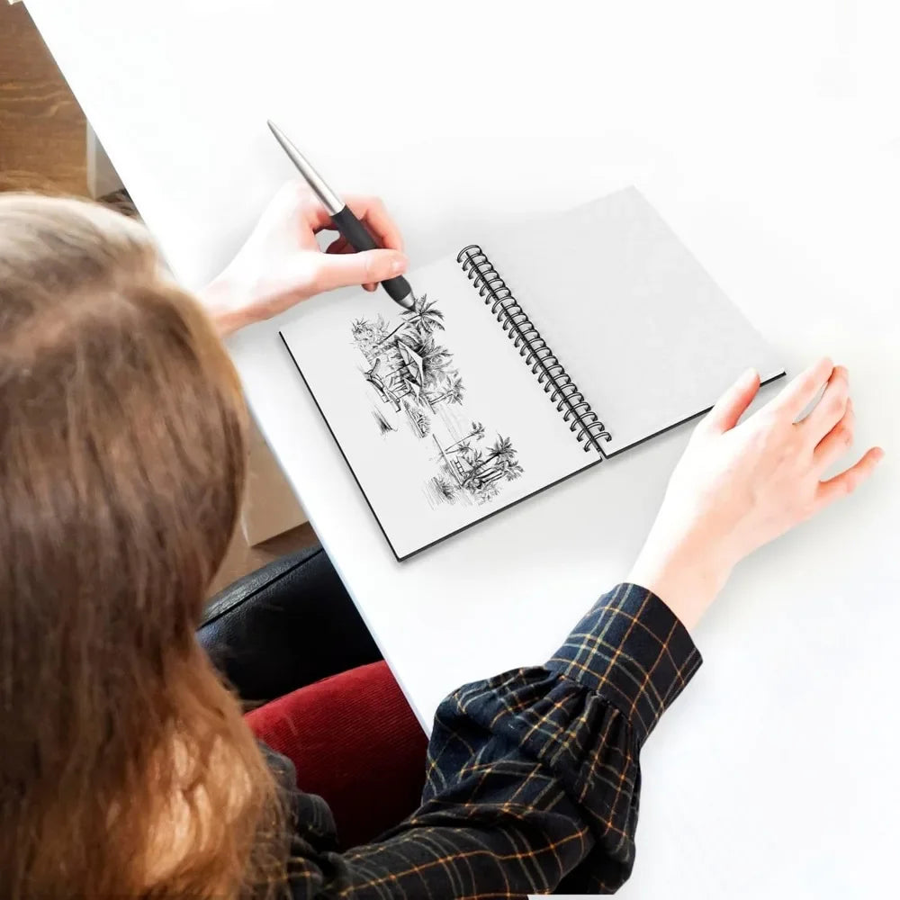 Sketchbook Hardcover – 200GSM Very Thick Paper – Spiral Sketchbook for Painting and Mixed Media – Sketchbook, Art Book