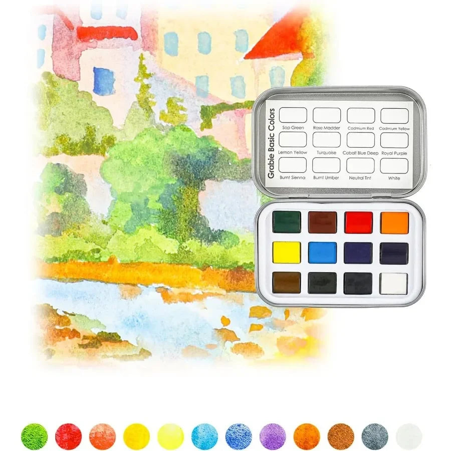 Pocket Watercolor Set with 60 Colors for Travel and Artistic Painting Ideal Bulk Art Supplies for Professional Artists Amateur