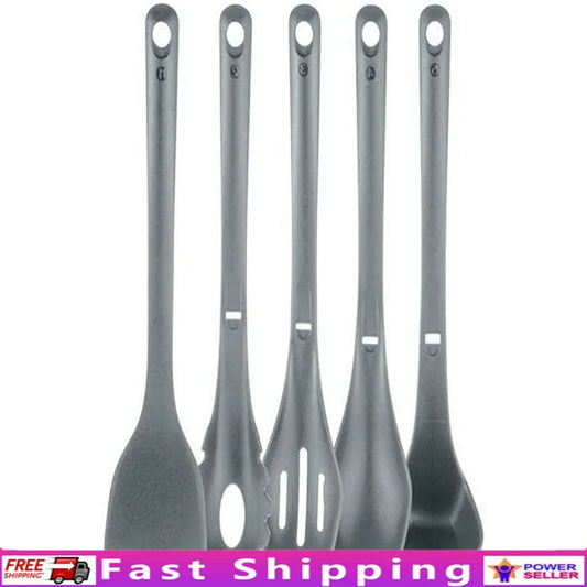 Silicone Kitchen Utensils Set Heat Resistant Cooking Tools Spatula Pasta Fork Solid Spoon Slotted Spoon Easy Clean Food Safe