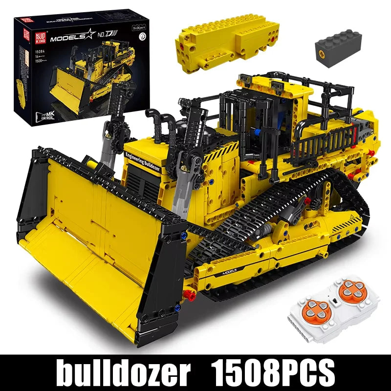 Mould King 15084 Technical Car Toys The APP RC Control D11 Bulldozer Building Block Assembly Truck Brick Set Kids Christmas Gift