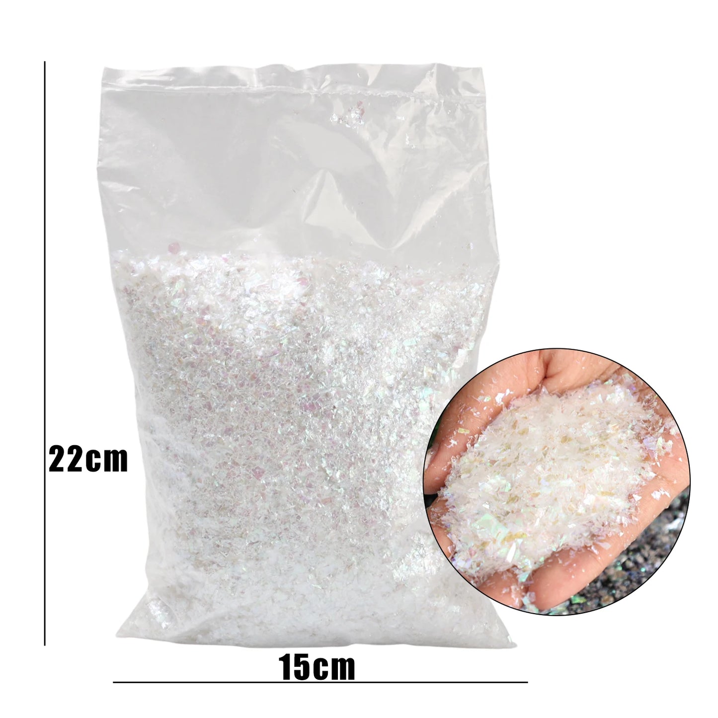 Winter Fake Snow Christmas Snow Powder Artificial Snowflake Party Decor  Xmas DIY Crafts Village Displays Props Kids Gifts