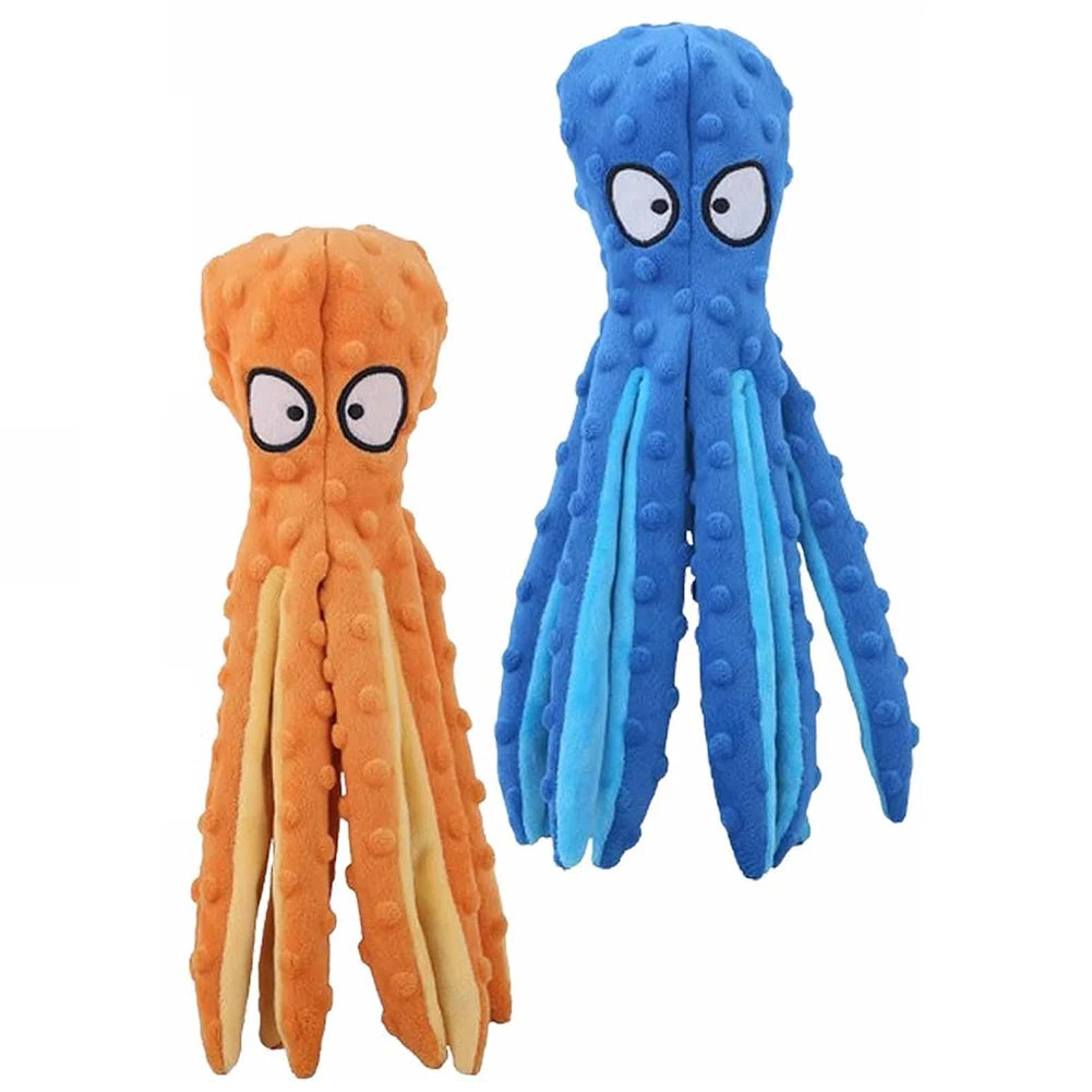 1/2PCS Pet Octopus Dog Toy Interactive Indestructible Bite Resistant Sound Puppy squeaky Octopu Dogs Rattle For Pet Supplies