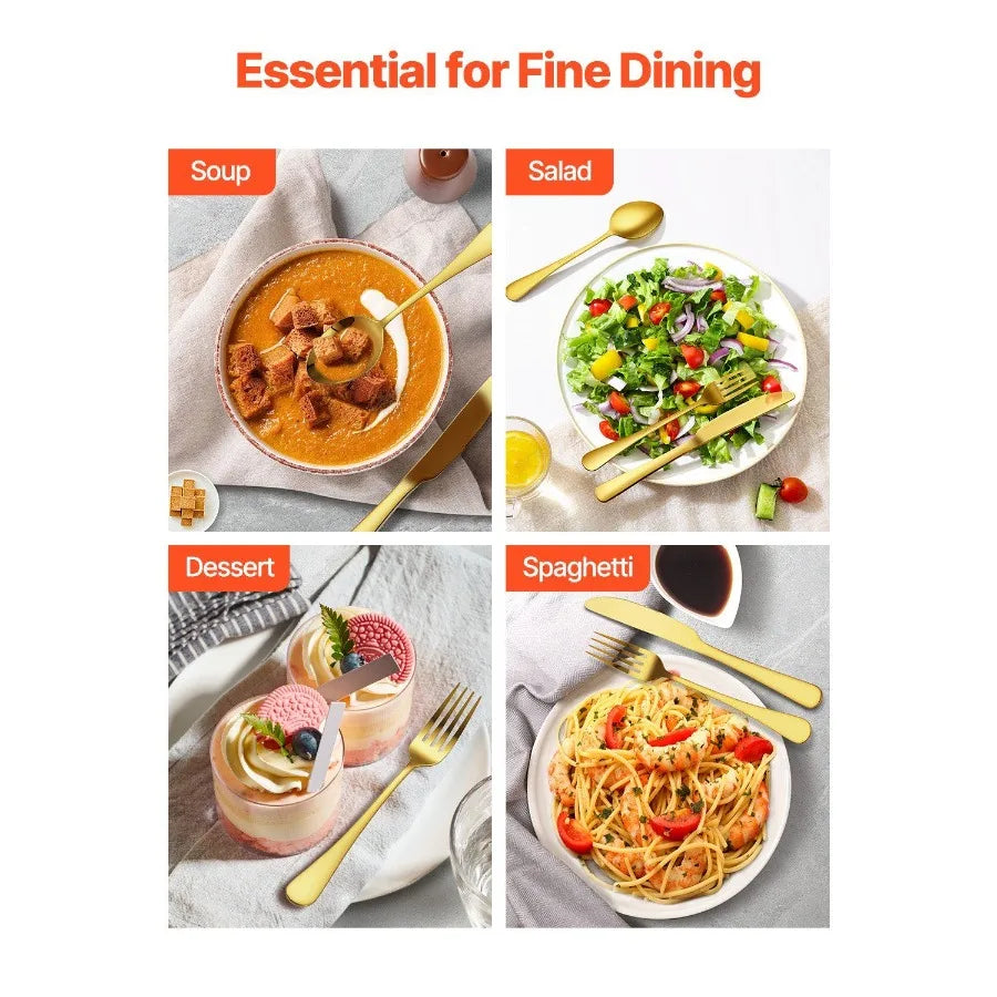 60Piece Silverware Set Stainless Steel Cutlery Flatware Utensil Kitchen for 12