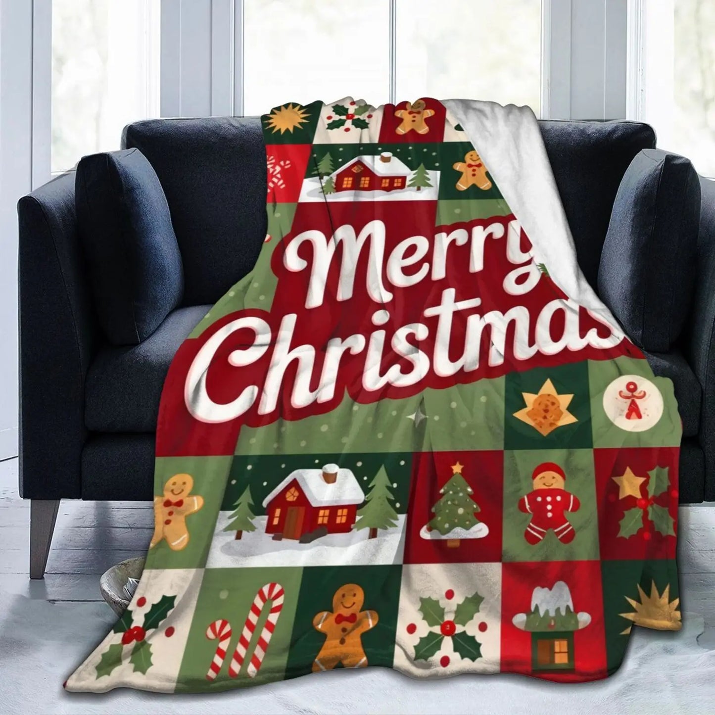 Merry Christmas Blanket Soft Spring Autumn Warm Flannel Throw Blankets Bedroom Quilt Gorgeous Mixed Color For Boys & Girls