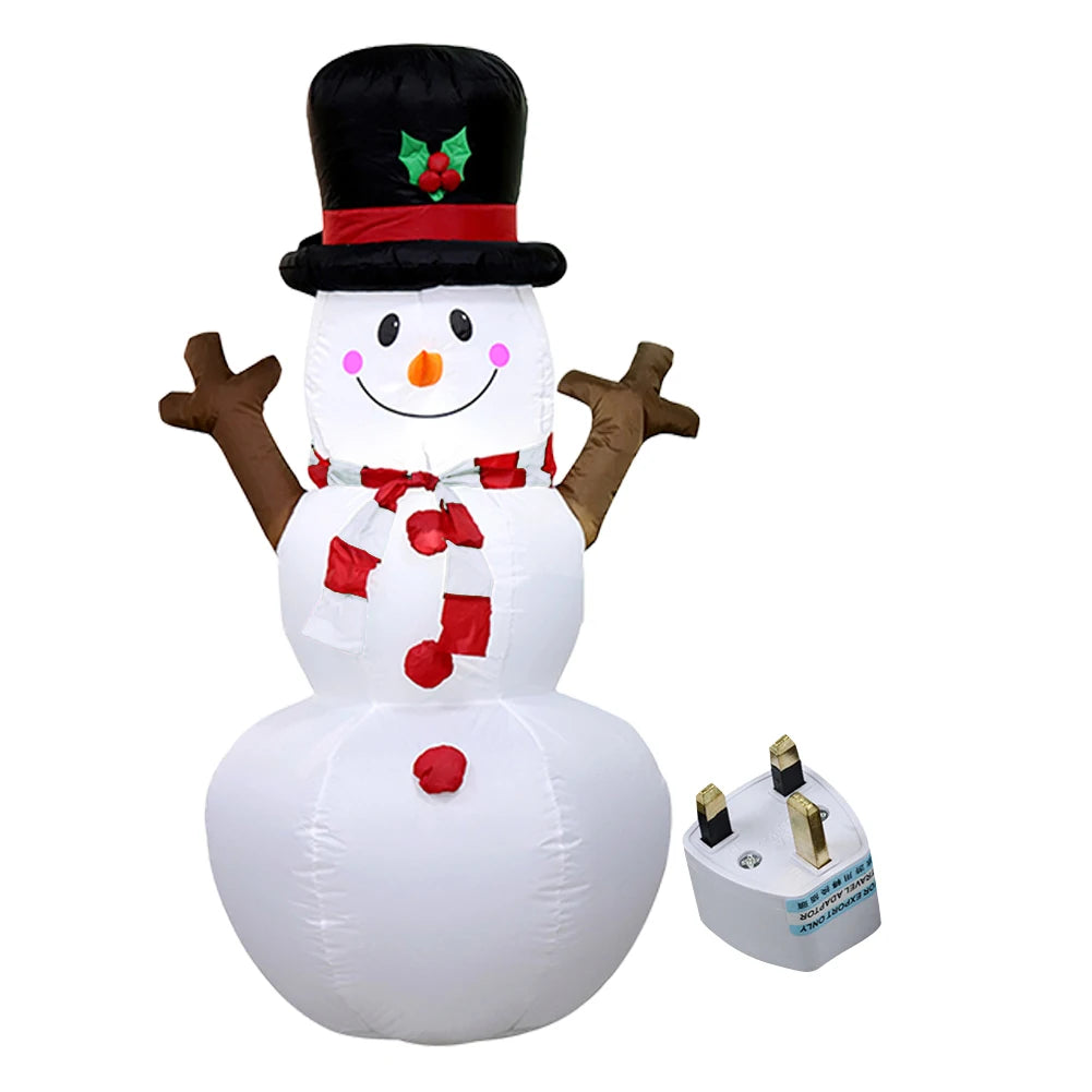 LED Inflatable Illuminated Santa Claus Ornament Lighted Giant Model Ornament Decorative Cartoon  Christmas New Year Gifts