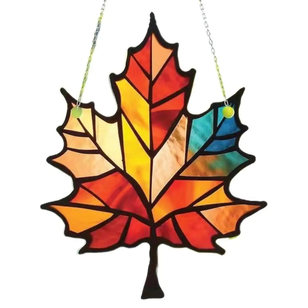 Thanksgiving Fall Wall Hanging Decor, Acrylic Maple Leaf Ornament Sign, Seasonal Home Decoration for Harvest Festival, Door Wall