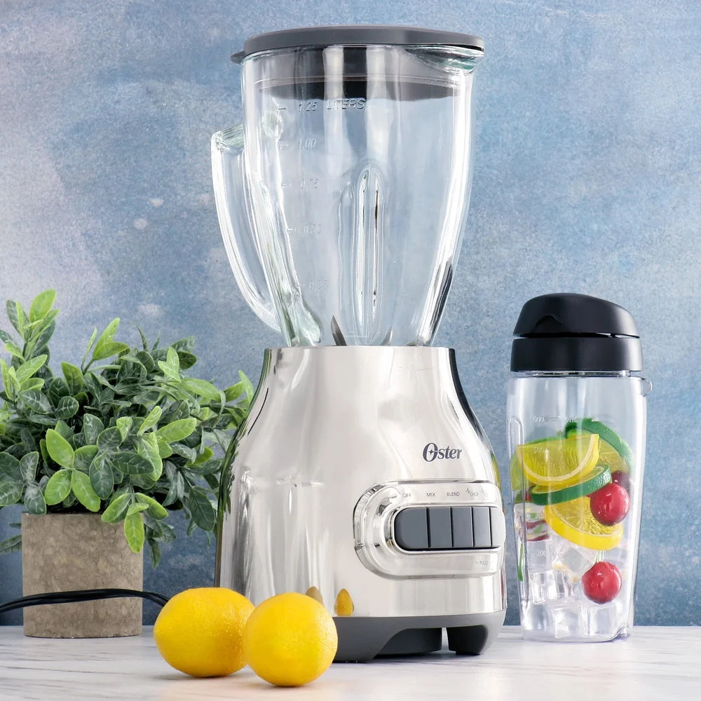 700 Watt 3-in-1 Kitchen Blender with Blend-N-Go Cup and Food Chopper 5 Speed Functionality Ice Crushing Glass Jar