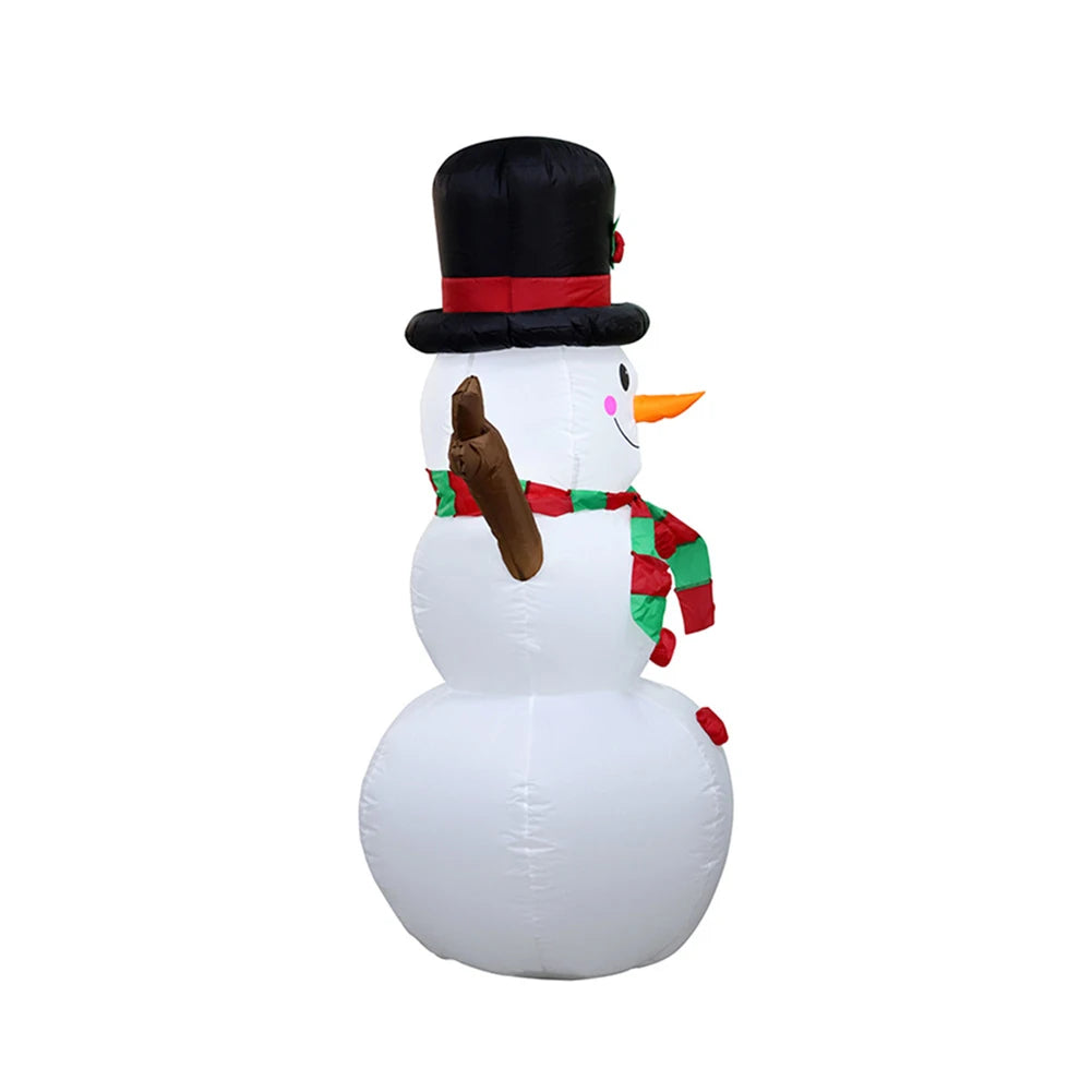 Inflatable Snowman Dolls Decor with LED Light Christmas Snowman Decor for Xmas Garden Party Decor