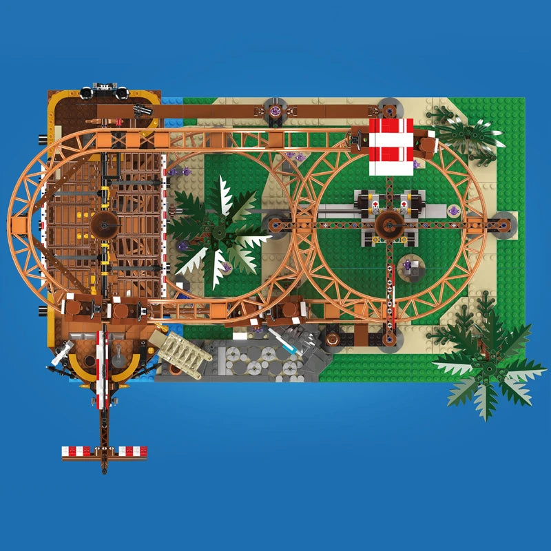 Mould King 11013 Roller Coaster Toys The Motorized Double Helix Roller Coaster Building Block Brick Set Kids Christmas Gift