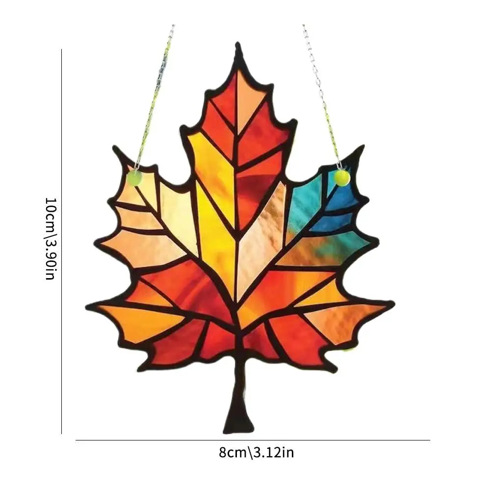Thanksgiving Fall Wall Hanging Decor, Acrylic Maple Leaf Ornament Sign, Seasonal Home Decoration for Harvest Festival, Door Wall