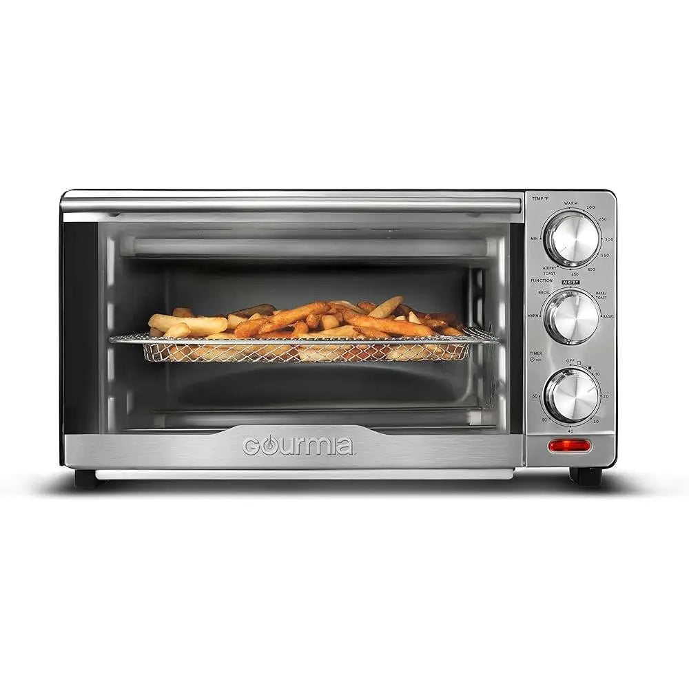 6in1 MultiFunction Air Fryer Oven Stainless Steel Programmable Cooking Machine Fry Basket Baking Pan Crumb Tray Home Kitchen Use