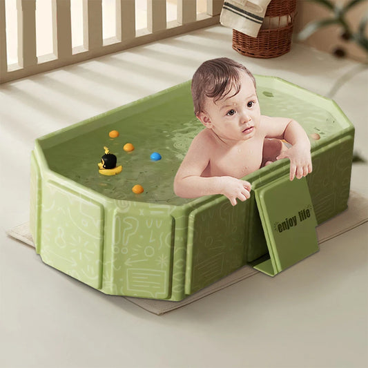 Foldable Baby Bath Thickened Large Size Portable PVC Kids Tub Collapsible Durable Newborn Child SPA Hot Bathtub Bathroom Pool