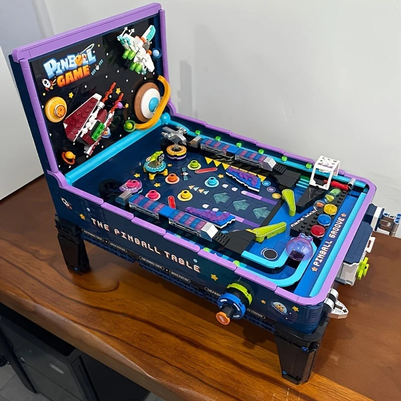 2309PCS Pinball Game Table Building Blocks Toys Assembly Small Particle Machine Model Bricks Toys For Christmas Halloween Gifts