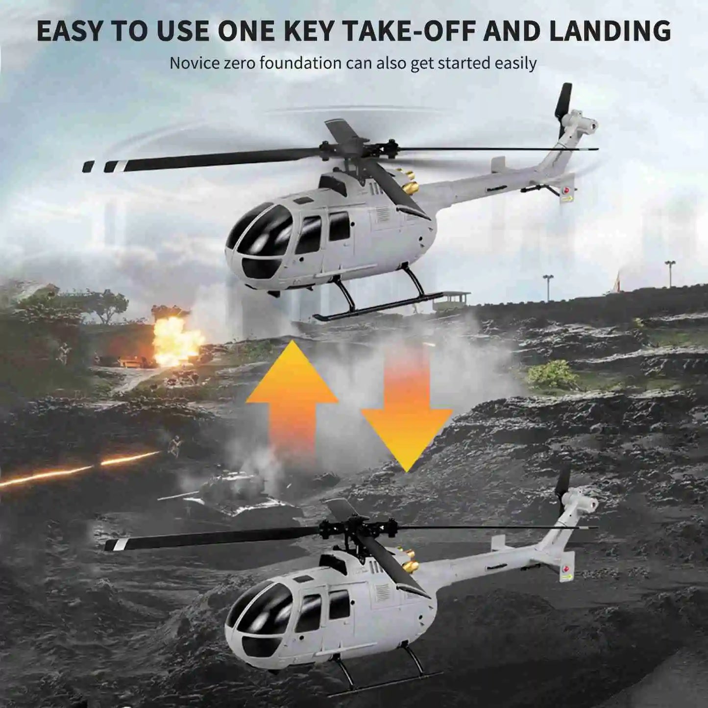 RC Helicopter RC Drone Single Propeller Without Ailerons 6 Axis Gyro Stabilization RC Airplane Altitude Hold Toy for Boys Girls