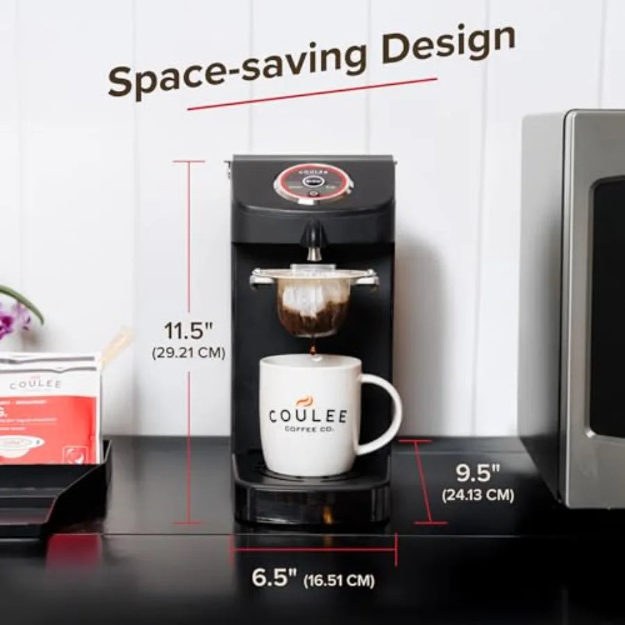 SWIRL Single Serve Coffee Maker Electric Kitchen Appliances Designed for Convenient Use with Cups or Mugs Features Automated Po