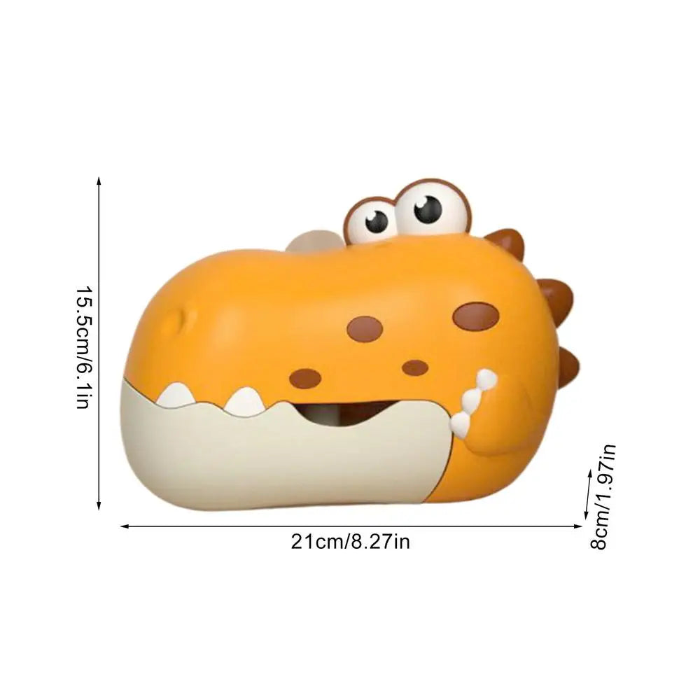 Bath Bubble Maker Electric Music Dinosaur Shape Bubble Machine With Suction Cup Children Bathing Companion For Age 3 Automatic