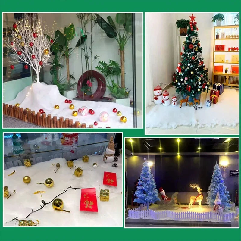 1Mx1.5M Christmas Simulation Snow Blanket Thickened Snow Cotton Artificial Snowflake Snow Scene Arrangement Decoration