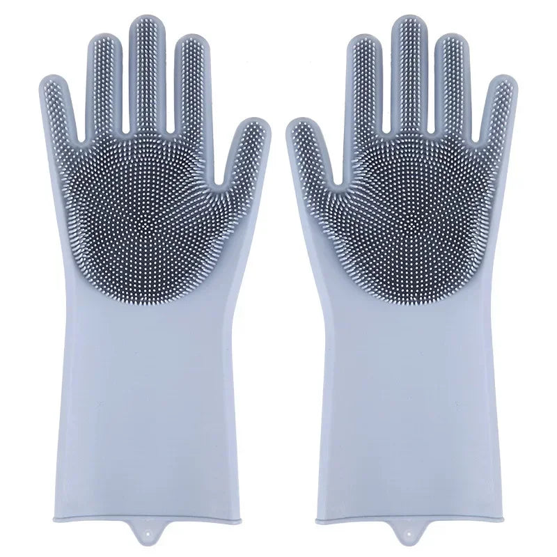 Pet Grooming Cleaning Gloves Dog Cat Bathing Shampoo Glove Scrubber Magic Dishwashing Cleanner Sponge Silicon Hair Removal Glove