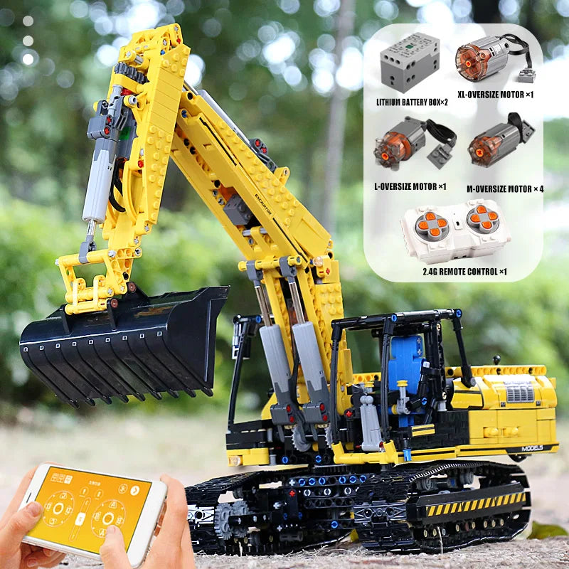 Mould King 13112 Technical Car Toys The Motorized MOC-2513 Excavator Building Block Assembly Excavator Brick Kids Christmas Gift