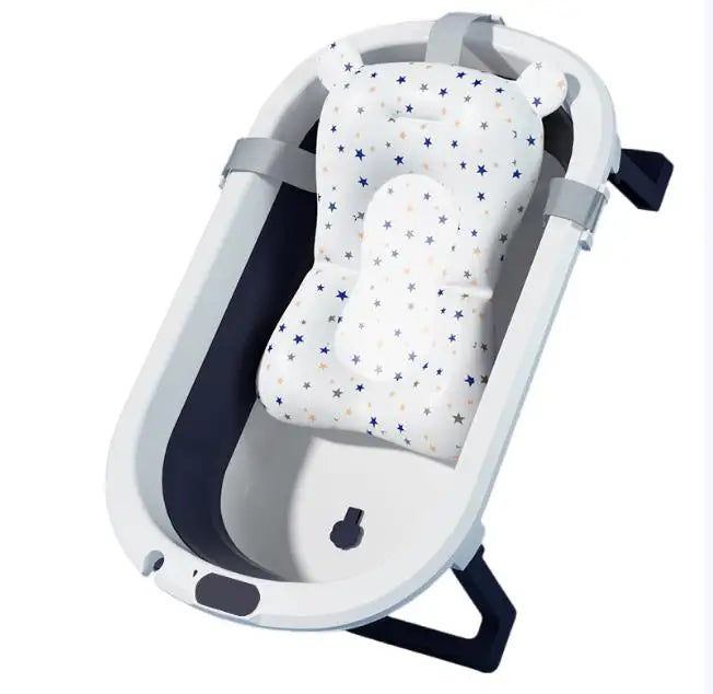 Foldable Baby Bathtub Household Hotel Ajustable Portable Newborn Baby Swimming Tub Anti-Slip Bottom Bath Bucket For Baby Shower